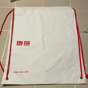 Uniqlo drawstring bag heavy plastic bag tote New